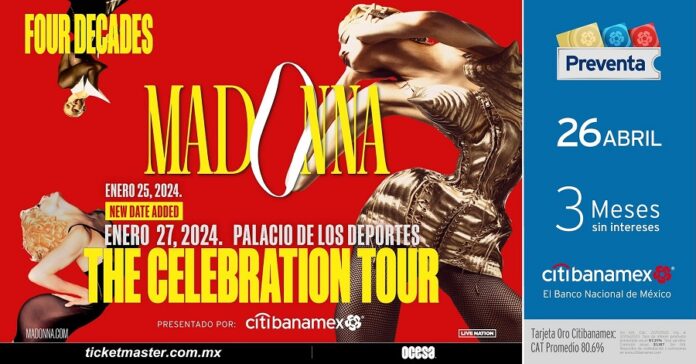 Madonna Anuncia Segunda Fecha en la Ciudad de México - AlternativaTlx Madonna Anuncia Segunda Fecha en la Ciudad de México - AlternativaTlx