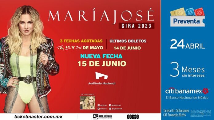 María José Ofrecerá otro Gran Concierto en Auditorio Nacional - AlternativaTlx