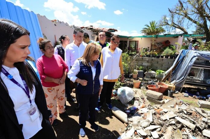 Recorrió Gobernadora Comunidad de San Marcos para Conocer Afectaciones por Granizada - AlternativaTlx