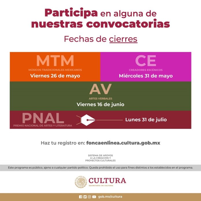 Quedan Pocos Días para Registrarse en las Convocatorias Creadores Escénicos y Músicos Tradicionales Mexicanos - AlternativaTlx