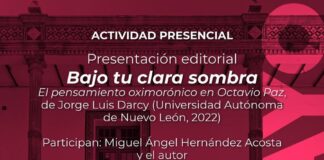 En la Casa Marie José y Octavio Paz Presentan el Libro Bajo tu Clara Sombra. El Pensamiento Oximorónico en Octavio Paz, de Jorge Luis Darcy - AlternativaTlx