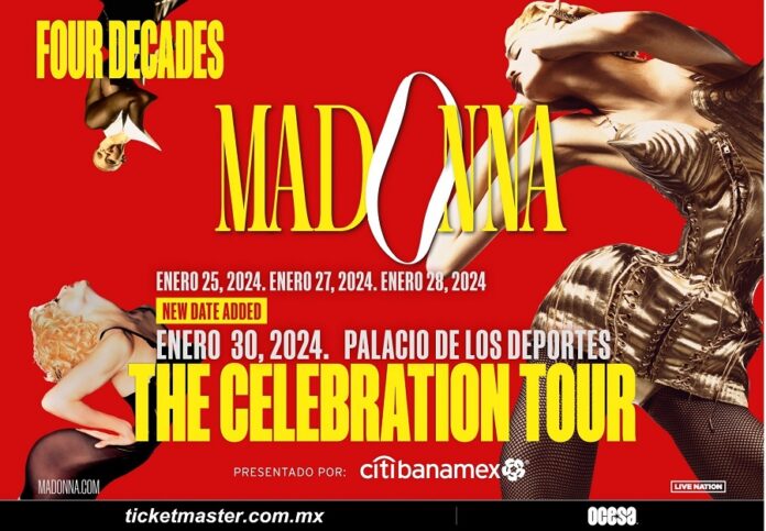 ¡La Celebración Continúa! Madonna Anuncia la Cuarta Fecha en el Palacio de los Deportes - AlternativaTlx