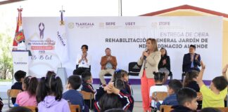 Entrega Gobernadora Rehabilitación del Jardín de Niños "Ignacio Allende” en Acuitlapilco - AlternativaTlx