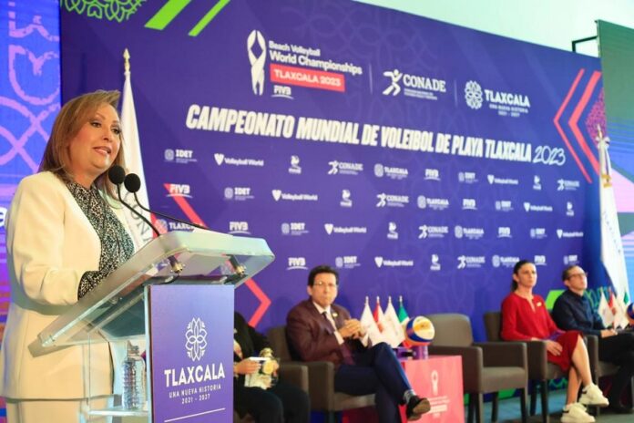 Inició Gobernadora Actividades de Promoción a 100 días del Campeonato Mundial de Voleibol de Playa - AlternativaTlx