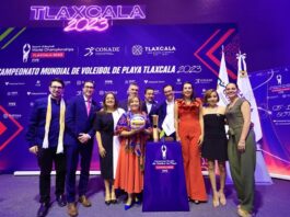 Socializó Gobernadora Lorena Cuéllar el Campeonato Mundial de Voleibol de Playa Tlaxcala 2023 - AlternativaTlx