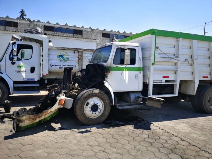 Sofoca Autoridades de Huamantla Conflagración en Camión Recolector - AlternativaTlx