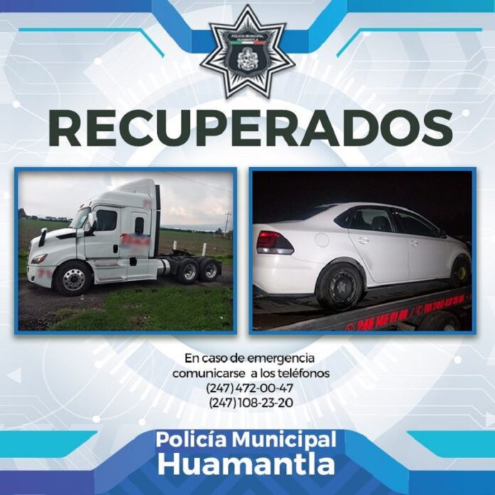 Recuperan Policías de Huamantla Camión y Vehículo Robado con Violencia - AlternativaTlx