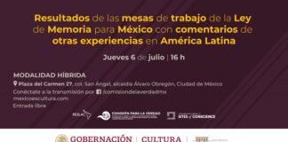 El INEHRM Presentará los Resultados de las Mesas de Análisis de la Ley de Memoria de la Comisión de la Verdad Hacia una Cultura de la Paz - AlternativaTlx