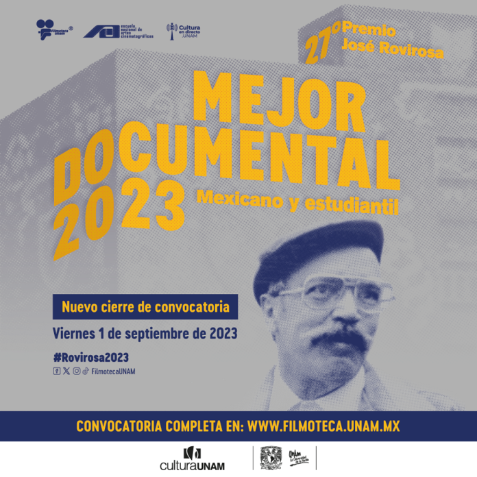 Anuncian Prórroga para la Convocatoria del Premio José Rovirosa al Mejor Documental Mexicano y Mejor Documental Estudiantil Mexicano 2023 - AlternativaTlx