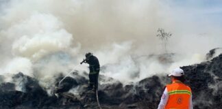 Apoya Dirección de Seguridad Pública de Huamantla a Sofocar Incendio en el Relleno Sanitario de Benito Juárez - AlternativaTlx