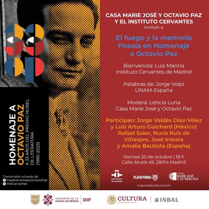 Con Actividades Literarias en España, la Casa Marie José y Octavio Paz Celebrará 33 Años del Premio Nobel de Literatura Otorgado al Poeta Mexicano - AlternativaTlx