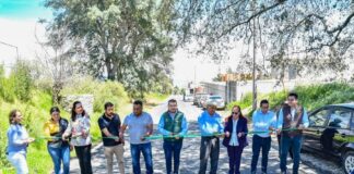 Inaugura Salvador Santos Cedillo Franja Carretera en Prolongación Hidalgo. - AlternativaTlx