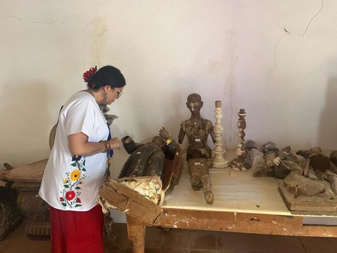 La secretaria de Cultura federal visita el Templo de Nuestra Señora de la Merced y la Parroquia de Santa Ana.