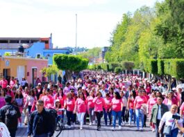 Promueve Gobernadora Prevención del Cáncer de Mama con “Caminata Rosa”. - AlternativaTlx