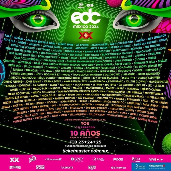 EDC Revela su Lineup 2024 Para Celebrar sus 10 Años - AlternativaTlx