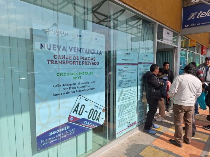 Mantiene SMyT Canje de Placas en Delegaciones y Oficinas Centrales. - AlternativaTlx