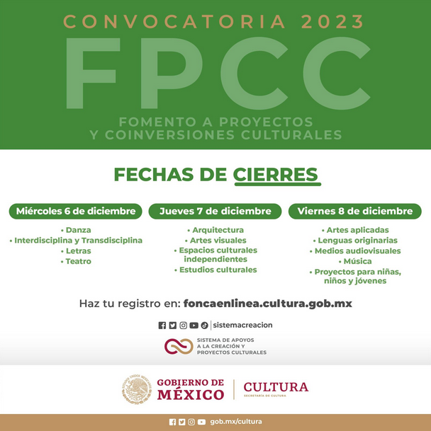 Últimos Días para Postular a la Convocatoria Fomento a Proyectos y Coinversiones Culturales 2023 .- AlternativaTlx