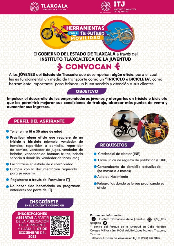 Emite ITJ Convocatoria “Herramientas para tu Futuro