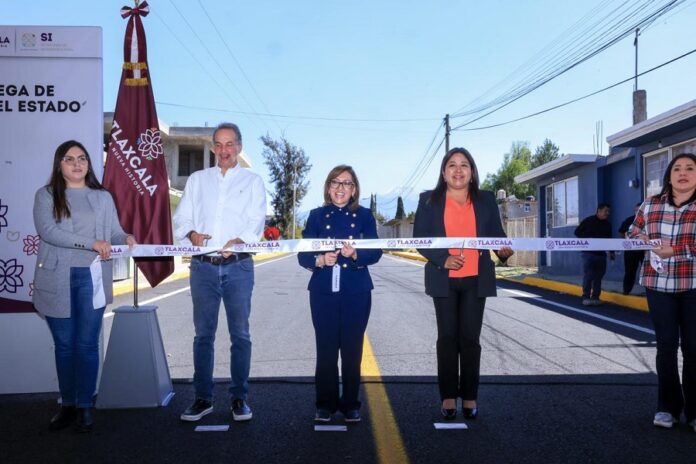 Entrega Gobernadora Obras Viales a Tres Municipios -AlternativaTlx