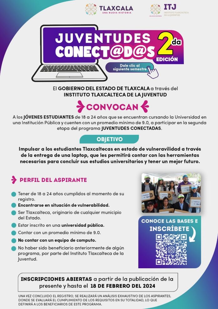 Entregará Instituto Tlaxcalteca de la Juventud Computadoras Gratuitas a Universitarios -AlternativaTlx