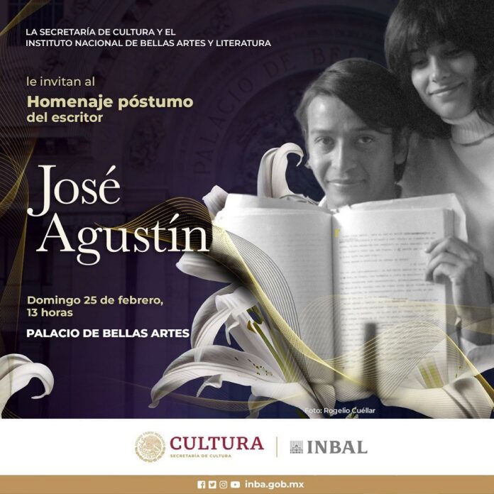 La Secretaría de Cultura y el Inbal Rendirán un Homenaje Póstumo a José Agustín en el Palacio de Bellas Artes -AlternativaTlx