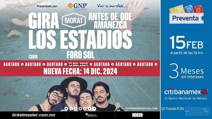 Morat Anuncia más Fechas en Estadios de México -AlternativaTlx