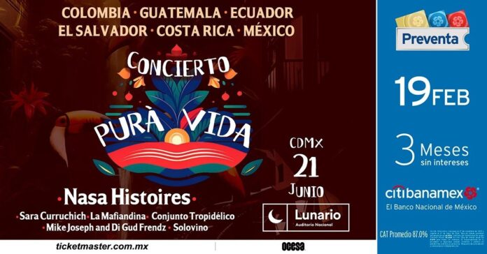 Pura Vida: Una Noche de Pasión y Raíces Latinas en el Lunario del Auditorio Nacional -AlternativaTlx