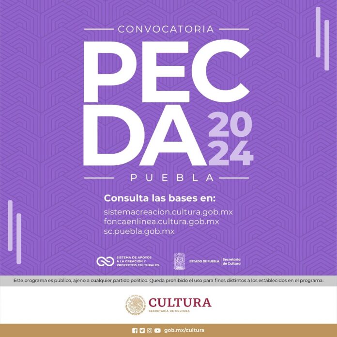 El Sistema Creación y el Gobierno de Puebla Publican la Convocatoria Pecda 2024 -AlternativaTlx