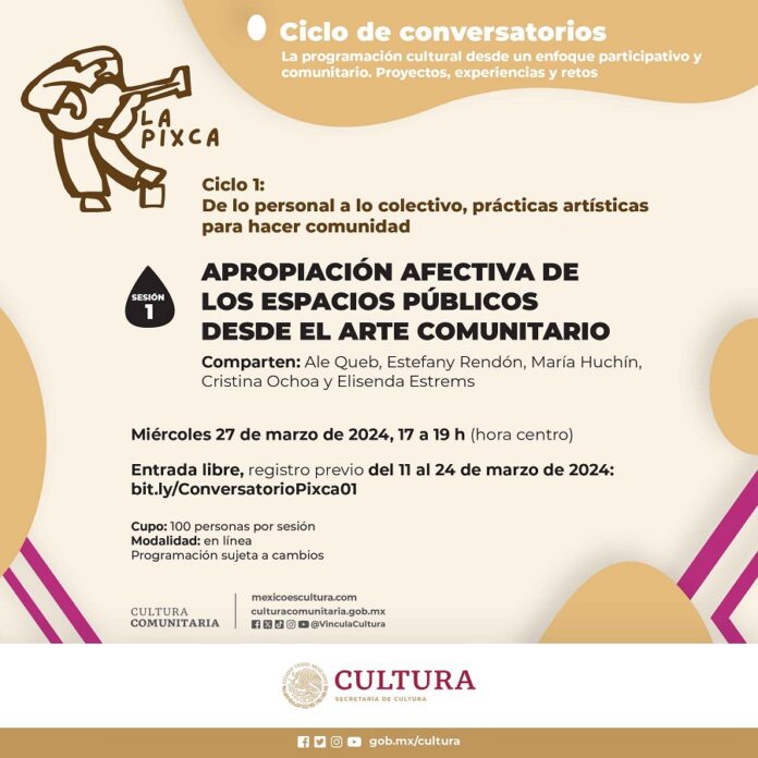 Participa en los Conversatorios sobre Programación Cultural desde un Enfoque Participativo y Comunitario -AlternativaTlx