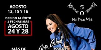 Ana Gabriel, ¡Imparable!, Anuncia dos Fechas más en el Máximo Escenario de Reforma -AlternativaTlx