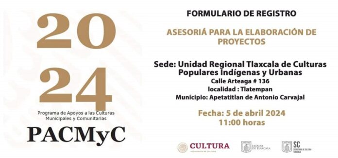 Invita SC a Participar en Asesorías Para Elaboración de Proyectos PACMYC 2024 -AlternativaTlx