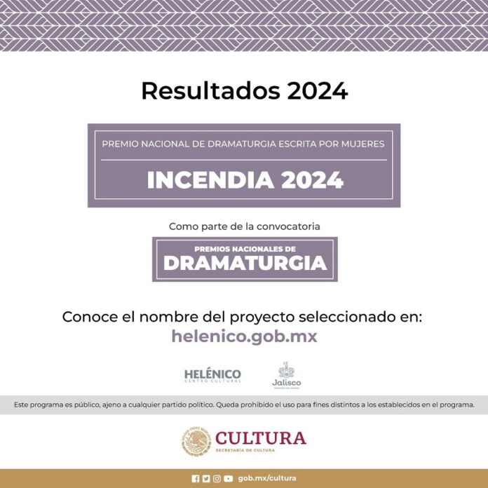 Isabel Vázquez Quiroz es la Ganadora del Premio Nacional de Dramaturgia Escrita por Mujeres Incendia 2024 -AlternativaTlx