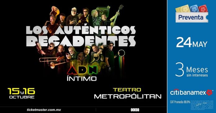 Los Auténticos Decadentes Regresan a la CDMX con un Show Íntimo -AlternativaTlx