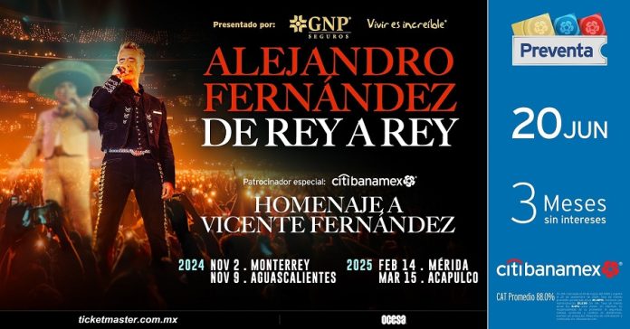 Alejandro Fernández Extiende su Gira en Homenaje a Vicente Fernández -AlternativaTlx