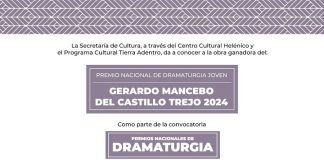 Jesús Marcelo Aguirre Treviño Obtiene el Premio Nacional de Dramaturgia Joven Gerardo Mancebo del Castillo Trejo 2024, por Después de Peter -AlternativaTlx