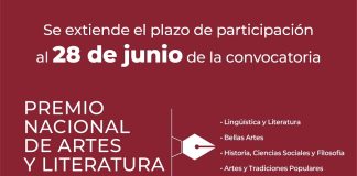 Se Amplía el Periodo de Postulaciones para la Convocatoria del Premio Nacional de Artes y Literatura 2024 -AlternativaTlx