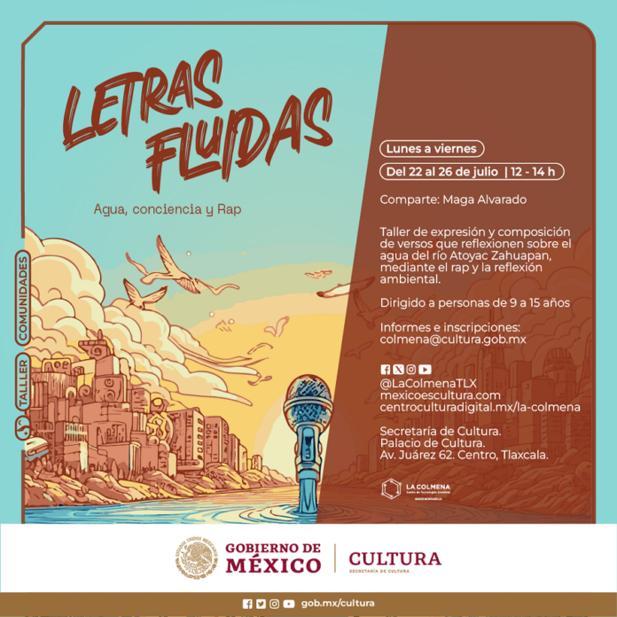 La Colmena Invita a Participar en el Taller de Música “Letras Fluidas Agua, Conciencia y Rap” -AlternativaTlx La Colmena Invita a Participar en el Taller de Música “Letras Fluidas Agua, Conciencia y Rap” -AlternativaTlx