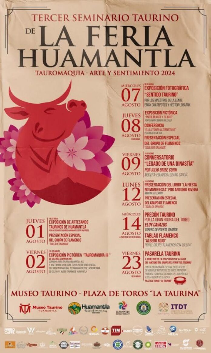 Tendrá Huamantla Tercer Seminario Taurino “Tauromaquia, Arte y Sentimiento 2024” -AlternativaTlx