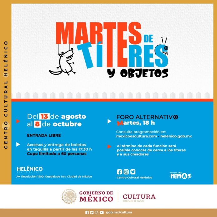 El Centro Cultural Helénico Anuncia el Regreso del Ciclo Martes de Títeres y Objetos, 2024 -AlternativaTlx