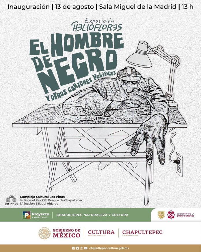 “El Hombre de Negro y Otros Cartones Políticos”. Una Exposición de Helioflores -AlternativaTlx