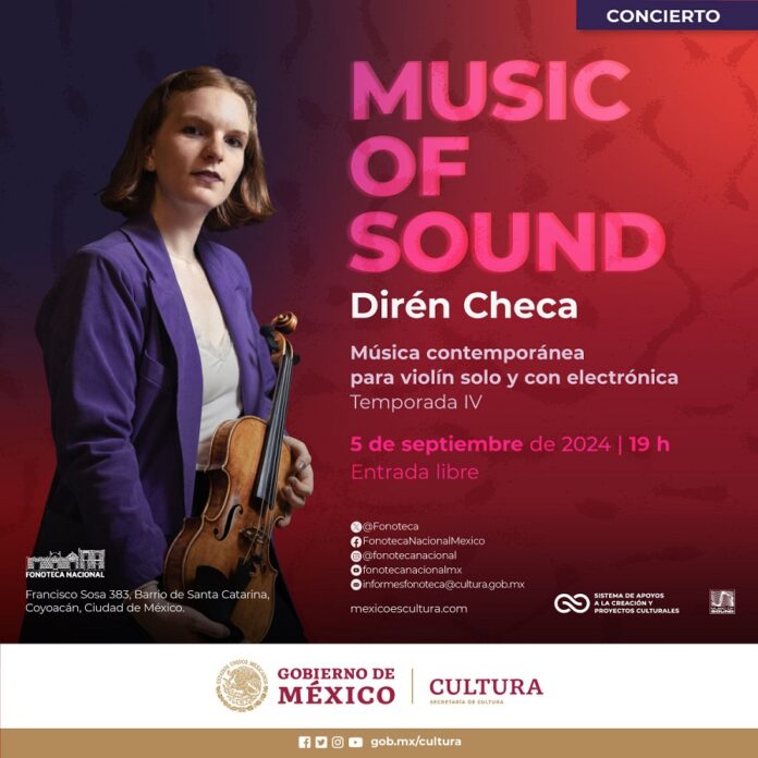 La Fonoteca Nacional Presenta a la Violinista Dirén Checa en Concierto -AlternativaTlx