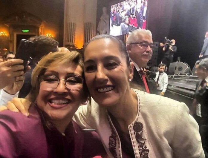 Lorena Cuéllar Celebra con Claudia Sheinbaum Entrega de su Constancia Como Presidenta Electa -AlternativaTlx