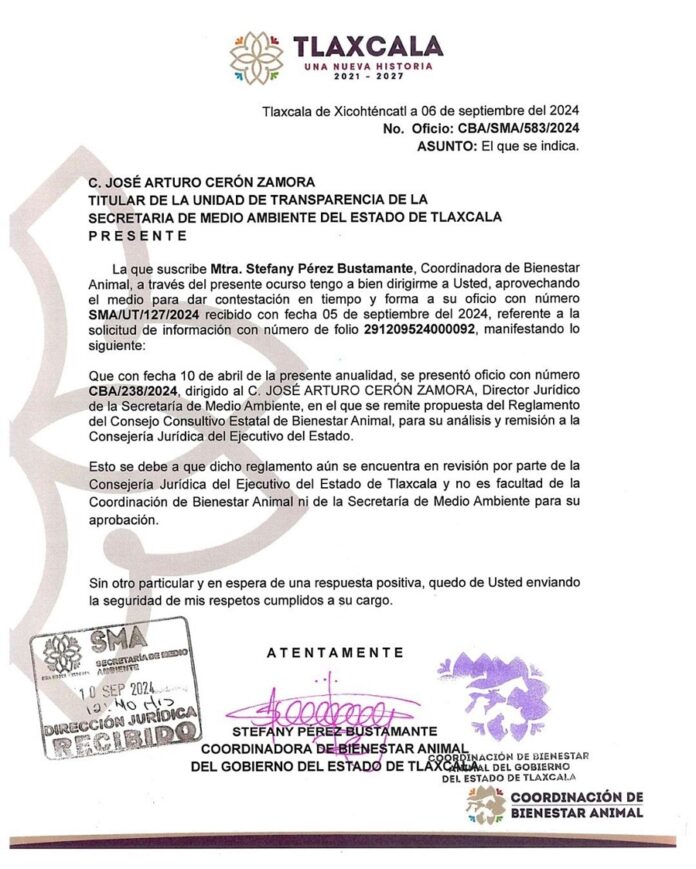 El Consejo Consultivo Estatal de Bienestar Animal es, en los Hechos, una Simulación -AlternativaTlx
