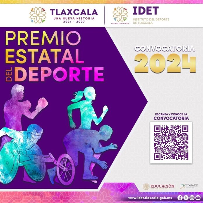 Emite IDET Convocatoria del Premio Estatal del Deporte 2024 -AlternativaTlx