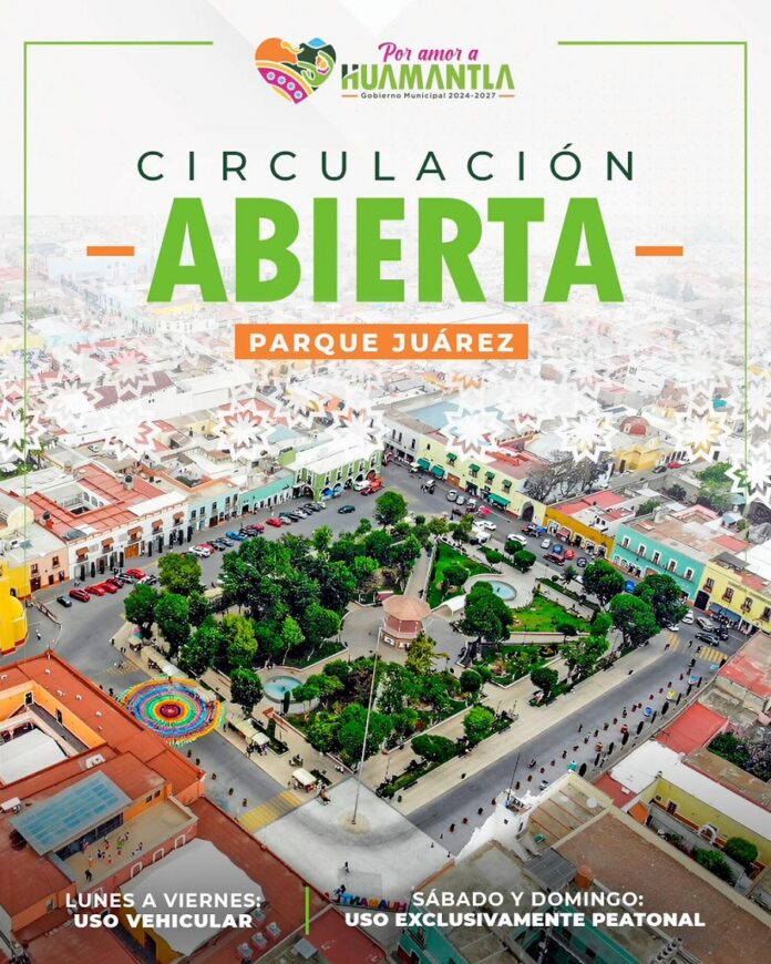 Se Abrirá en Parque Juárez Circulación de Vehículos de Lunes a Viernes -AlternativaTlx