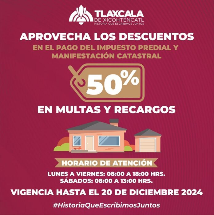 El Ayuntamiento de Tlaxcala de Xicohténcatl Lanza Campaña de Descuentos en el Pago de Impuesto Predial en Apoyo a la Economía Local -AlternativaTlx