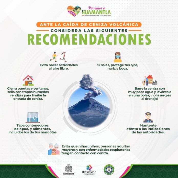 El Gobierno Municipal de Huamantla Llama a la Prevención Ante Emisión de Ceniza Volcánica -AlternativaTlx