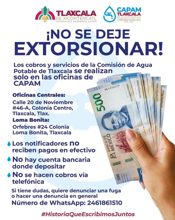 El Gobierno Municipal de Tlaxcala de Xicohténcatl Advierte Sobre Posibles Fraudes Relacionados con Supuestos Notificadores de CAPAM -AlternativaTlx