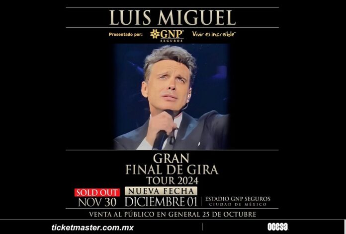 El Sol de México, Luis Miguel, Estará una Noche más en el Impresionante Estadio GNP Seguros -AlternativaTlx
