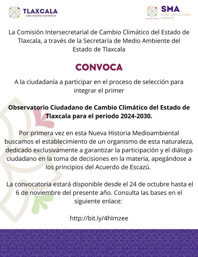 Emiten Convocatoria para Integrar Primer Observatorio Ciudadano de Cambio Climático en Tlaxcala -AlternativaTlx